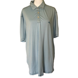 Tommy Bahama blue polo short sleeve shirt size L